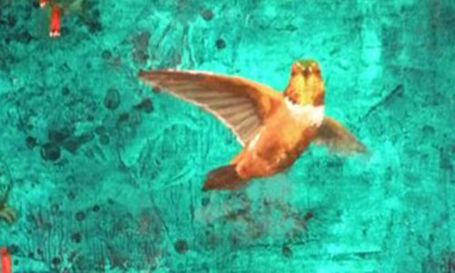 hummingbirds painting